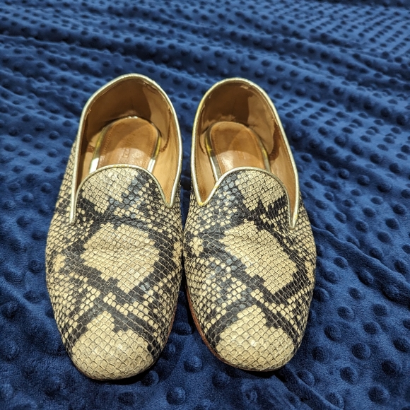 COACH Utopia Snakeskin Leather Loafers Size 8.5 Well Loved (Used) - Picture 2 of 14
